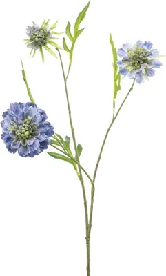 Produktbild von artplants.de Künstlicher Zweig Scabiosa RUXTER, blau, 60cm - Kunst Scabiosazweig