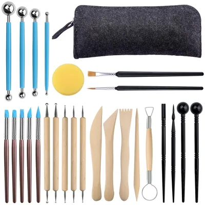 Modellierwerkzeug-Set, 27-teilig, für Keramik und DIY