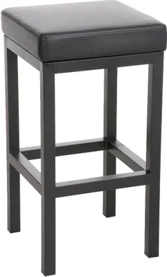 Produktbild von DELUKE® Barhocker KIEL - Schwarz, Kunstleder, Stahl, 80cm Höhe | Barhocker ohne Lehne Barstuhl Tresenhocker Tresenstuhl Kneipenhocker Kneipenstuhl