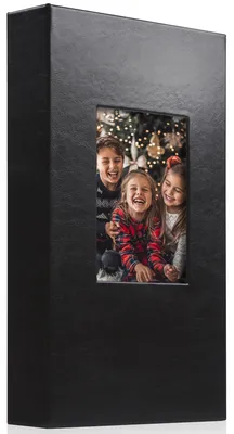 Imagen del producto de Álbum de fotos de cuero sintético, con 300 compartimentos, de 10x15 cm, ideal para fotografías familiares