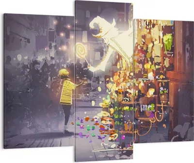 Produktbild von Bild auf Leinwand - Leinwandbild - Fantasie Märchen - 130x100cm - Wand Bild - Wanddeko - Leinwanddruck - Bilder - Kunstdruck - Wanddekoration - Leinwand bilder - Wandkunst - CB130x100-3901