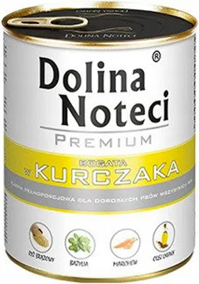 Produktbild von Dolina Noteci Premium - Alleinfuttermittel für ausgewachsene Hunde aller Rassen mit viel Huhn 6 x 800g