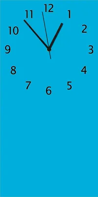 Produktbild von Wallario Design Wanduhr bedruckt, Größe 30 x 60 cm, Motiv: Hellblau