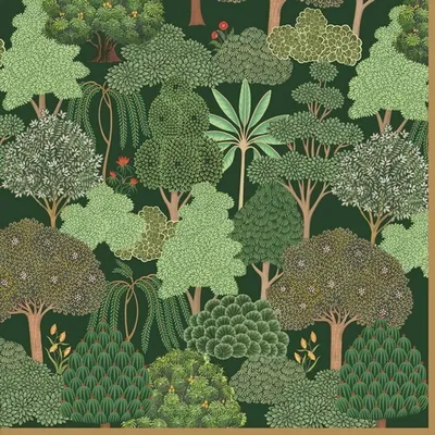 Produktbild von 20 Servietten Woodland - Grüne Bäume im dichten Wald 33x33cm