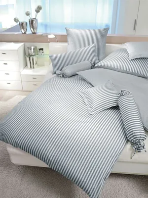 Produktbild von Janine modern classic Bettwäsche-Garnitur 135X200,80x80 grau