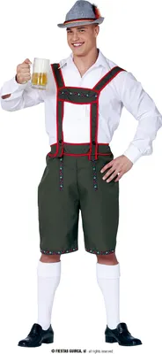 Immagine prodotto di Pantaloni tradizionali dell' in stile bavarese Moda tradizionale Abbigliamento tradizionale Costume festivo Cultura alpina, Taglia: 46 - 48 (S) Colore: Verde