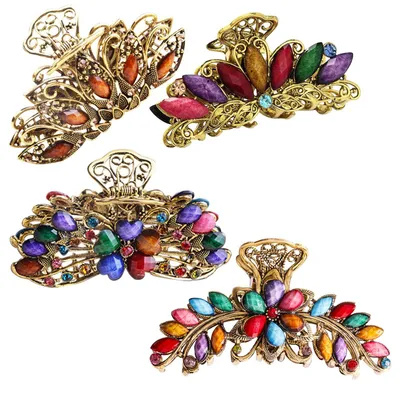 Immagine prodotto di Set di 4 fermagli per capelli vintage da donna