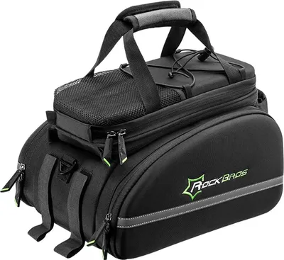 Immagine prodotto di Rockbros A6-03Bk Borsa da bicicletta per portapacchi da 35 L con tasche espandibili - Nero