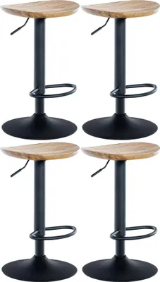 Produktbild von CLP 4er Set Barhocker Skelde natur