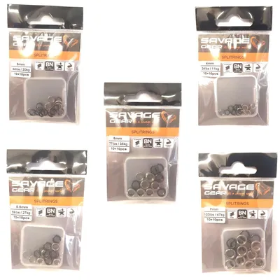 Produktbild von Savage Gear Splitring - 20 Sprengringe, Durchmesser/Tragkraft:7mm / 103lbs / 47kg