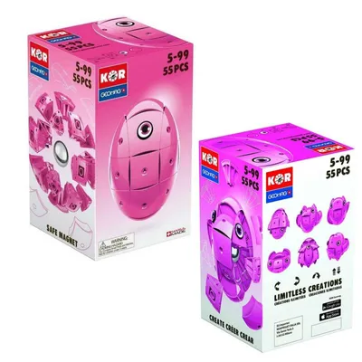Produktbild von Geomag KOR 2.0 Pantone Pink 55 pcs, Neodym-Magnet-Spielzeug, 5 Jahr(e), Pink