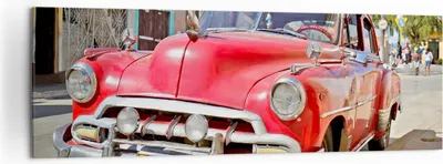 Produktbild von Bild auf Leinwand - Leinwandbild - Chevrolet Auto Havanna - 160x50cm - Wand Bild - Wanddeko - Leinwanddruck - Bilder - Kunstdruck - Wanddekoration - Leinwand bilder - Wandkunst - AB160x50-2411