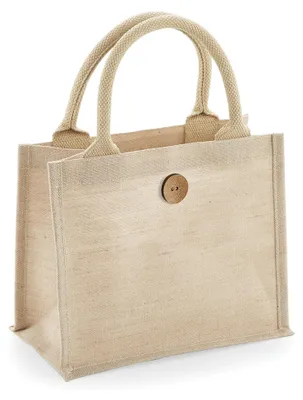 Image de Westford Mill Jute Compact Shopper, sac à provisions, sac cadeau LT755 (taille unique) (naturel)