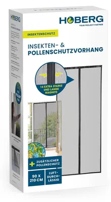 Obrázok produktu pre Sieťka proti hmyzu a peľu – čierna, 90 x 210 cm