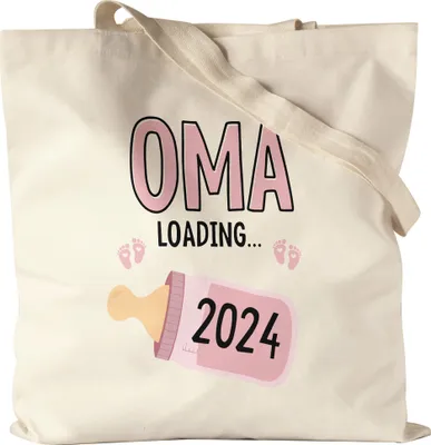 Produktbild von Oma Loading 2024 Jutebeutel Geschenk Werdende Oma Babynews Mit Ladebalken Schwangerschaft Geschenkidee