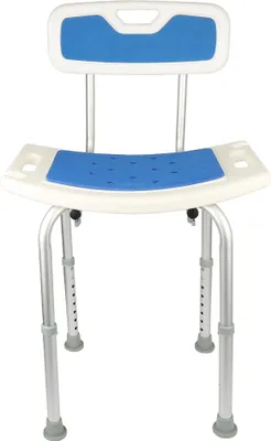 Produktbild von Duschstuhl Badehocker Badestuhl Duschhocker Duschsitz Badhilfe höhenverstellbar mit Rückenlehne 51x26x71-83cm