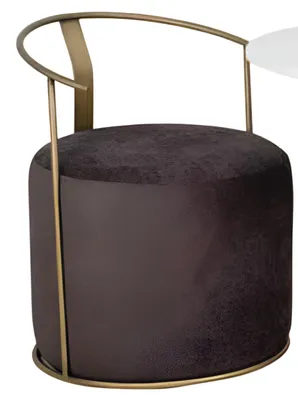 Immagine prodotto di Exklusiver Polster Sitzhocker Designer Grauer Textilhocker Möbel