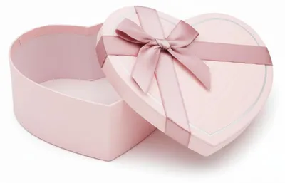 Herz-Geschenkbox rosa mit Satinband, 22 x 20 x 9 cm