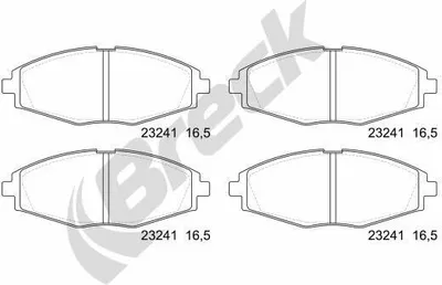 Produktbild von BRECK Bremsbeläge Satz Vorne Bremsklötze für CHEVROLET MATIZ (M200, M250) 23241 00 702 00