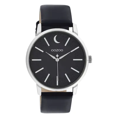 Produktbild von Oozoo Armbanduhr blau Leder Timepieces Damen Analog-Quarzuhr UOC11043