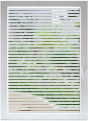 Produktbild von INDIGOS UG Glasdekorfolie - Dekorationsfolie silber matt - Blickdichte Fensterfolie - Streifen satin opaque - 1000mm breit x 500mm hoch