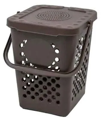 Image de Poubelle ECOPLUS perforée 10 l - 24 x 25,5 x 29,5 cm (h)