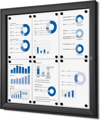 Produktbild von Showdown Schaukasten für Innen und Außen SCS - 6x DIN A4 - Aluminium - Schwarz