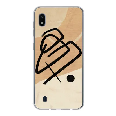 Produktbild von MuchoWow® Handyhülle Schutzhülle Hülle für Samsung Galaxy A10 Schwarz - Design - Braun Silikon Softcase Handy Hülle - Schutzhülle