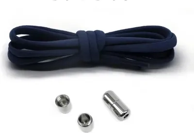 Produktbild von CHPN - Elastische Schnürsenkel mit Verschluss - Dunkelblaue Schnürsenkel - Elastische Kinderschnürsenkel - Sportschnürsenkel - Elastische Schnürsenkel - Mit Verschluss - Blau - Marineblau - Schnürsenkel