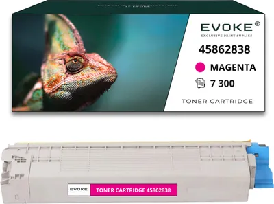 Image de Toner pour OKI 45-853M 45862838 Rouge (magenta) | Remplacement pour MC853 MC853dn MC873 MC873dn MC883