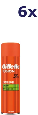 Produktbild von 6x Gillette Fusion Sensitive scheergel 200 ml