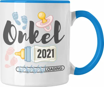 Produktbild von Trendation - Onkel 2022 Loading Tasse Werdender Onkel Schwangerschaft Ankündigung Bruder (Blau)