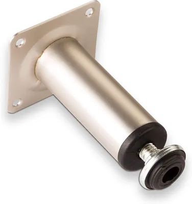 Produktbild von Möbelfuß in Edelstahloptik matt, Höhe 100 mm, Ø 30 mm
