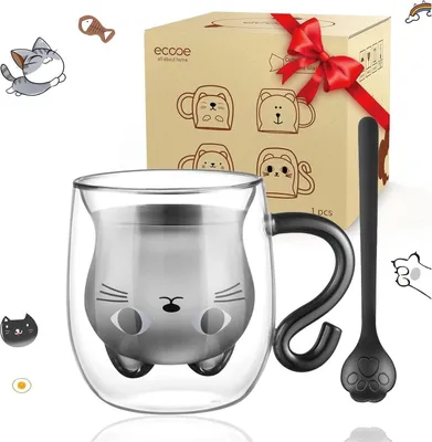 Zdjęcie produktu dla Szklanki do latte macchiato z podwójnymi ściankami 290ml prezent dzieci kobiety mężczyźni