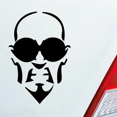 Produktbild von Auto Aufkleber Evil Face Gesicht Devil Bad Tuning Car 12x8 cm Schwarz Glanz Sticker Heckscheibenaufkleber