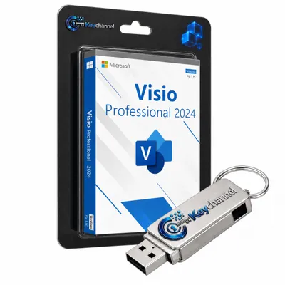 Produktbild von Microsoft Visio 2024 Porfessional - Inkl. Installations-USB-Stick & Lizenz, KI-generiertes Bild