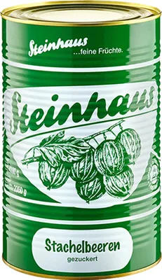 Produktbild von Steinhaus Stachelbeeren gezuckert Kompott mit viel Vitamin C 4250ml