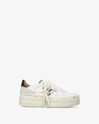 Image de Baskets femme Premiata Micol 7035, couleur blanc cassé