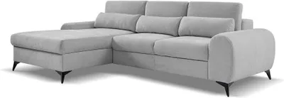 Produktbild von Ecksofa MILAN L - Links Eckcouch mit Schlaffunktion & Bettkasten - Grau (Sereno692)