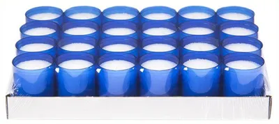 Produktbild von 4x Sovie® Refill Kerzen in Blau 24 Stück im Tray - Brenndauer ca. 24 Stunden