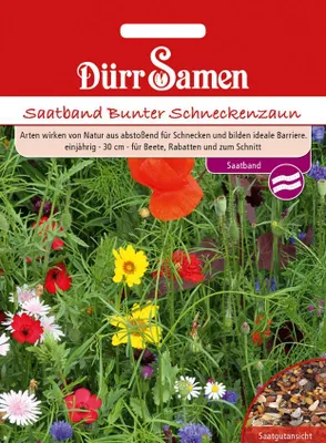 Produktbild von Dürr-Samen - Blumen-Saatband Bunter Schneckenzaun (5 m) - Saatgut - 4403