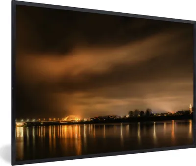 Produktbild von MuchoWow® Gerahmtes Poster Nijmegen - Luft - Licht 30x20 cm - Poster mit Schwarzem Bilderrahmen Wandposter Rahmen Foto Bilder - Kunstdruck - Bild-Poster