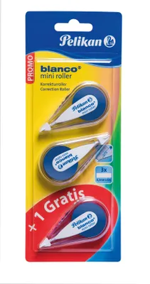Produktbild von Pelikan Korrekturroller 4,2mm blanco Mini 6m 2+1 Blister