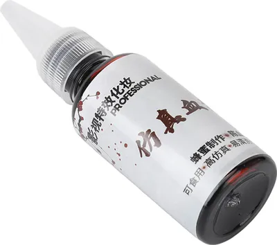 Produktbild von 30 ml künstliches Kunstblut, essbar, rot, realistisch, tragbar, waschbar, Kosmetikblut für Kostüme