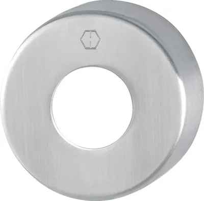 Produktbild von Hoppe Türgriff Rosette rund - Abdeckrosette 52x52x10mm, Edelstahl schwarz matt