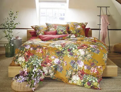 Produktbild von Irisette Mako-Satin Bettwäsche Set Magic 8848 honig 155 x 220 cm + 1 Kissenbezug 80x80 cm