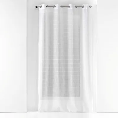 Obrázek produktu pro Záclona s oky FANTASY, čtvercový vzor, 140 x 240 cm