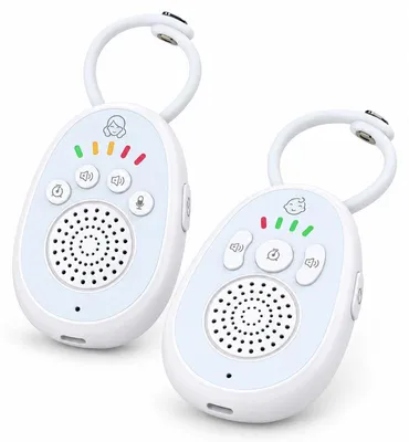 Produktbild von Baby Gegensprechanlage, Audio-Babyphone mit Zwei-Wege-Kommunikation, Schlaflied und tragbarem Design für Zuhause und unterwegs