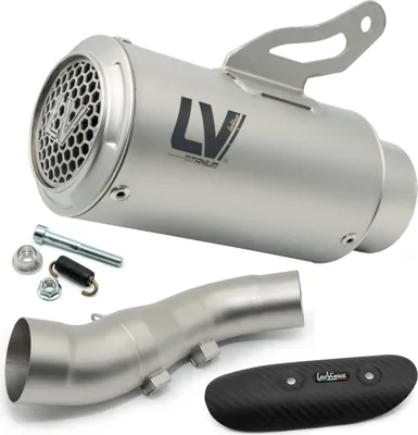 Obrázek produktu pro Zadní tlumič výfuku LeoVince LV CORSA S s homologací, titan, nerezová koncovka a karbonový tepelný štít, kompatibilní s motocyklem Kawasaki Z 900, modelové roky 2020–2024, E4 / E5