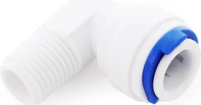 Produktbild von Wiltec 90° Jaco Fitting für Schlauch 10 mm und mit 12,91 mm (1/4") AG, für Trinkwasser Ultrafiltration Mikrofilter Umkehrosmose (RO)